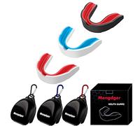 Mengdger Protector bucal juvenil para fútbol, deportes y niños, de EVA de doble color, para artes marciales mixtas, boxeo, rugby, kickboxing, taekwondo, softball, lacrosse (paquete de 3)