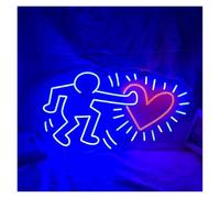 MENGE Lámpara de señalización Letrero De Neón Enviando Amor, Decoración De Pared Para Dormitorio, Luz Hecha A Mano, Alimentado Por USB, 40cmх23cm(Segundo)