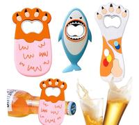 Mengger Abridor De Botellas, 3 Piezas Abrebotellas Magnético Abridor Cerveza Divertidos Sacacorchos Portátil Abridor De Cerveza Abridor De Tiburones Abre De Botellas En Forma De Dibujos Animados Lindo