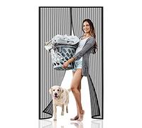 MENGH Cortina Mosquitera para Puertas 130x245 CM Cortina Mosquitera para Puertas Cerrado automáticamente Plegable Velcro Adhesiva Bueno para Niños y Perros