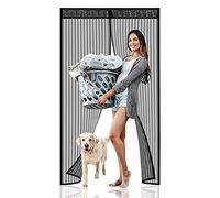 MENGH Cortinas mosquiteras para Puertas 150x225cm, Cortina Magnética para Puerta, Apagar Automáticamente, Cortina Ultrafina, Puertas/para Pasillos - Gris