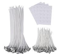 MengH-SHOP - Juego de mechas de Vela, mechas preenceradas, con Mecha, Pegatinas, Soporte para mechas de Bricolaje, 212 Piezas