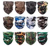MengH-SHOP Pasamontañas de Camouflage Multifuncional Máscara Bufanda Prueba de Viento para Hombres y Mujeres Moto Esquí Ciclismo Escalada 12 Piezas