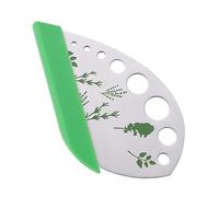 MengH-SHOP Pelador de Hojas 9 Agujeros Quitador de Hierbas 2 En 1 Separador de Hojas con Protector para Col Rizada Berza Tomillo Albahaca Romero