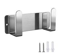 MengH-SHOP Soporte para tapa de olla, de acero inoxidable, soporte de almacenamiento montado en la pared, organizador de tabla de cortar, práctico estante de drenaje con tornillos