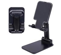 MengH-SHOP Soporte para Teléfono Móvil Soporte de Escritorio Móvil Plegable Teléfono Multi-Angulo Ajustable Soporte para Tablets Smartphone Negro-Azul
