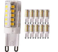 Mengjay 10x Bombilla LED G9 de 3W, bombilla LED (equivalente a una lámpara halógena de 30W), blanco cálido de 3000k, ángulo de haz de 360 °, iluminación doméstica g9