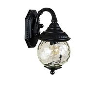 Mengjay Aplique de exterior vintage de aluminio impermeable IP23 E27 Lámpara de pared Farol de estilo rústico,Lámpara de pared exterior para jardín balcón Patio (E)