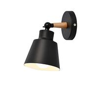 Mengjay Aplique pared interior, Lámpara de Pared Vintage de Madera Industrial, E27 Vintage Iluminación de Pared Para Dormitorio, Sala, Pasillo (Bombillas no Incluidas)