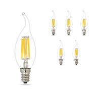 mengjay C35 6 W filamento LED Vela Bombilla 500 lúmenes 50 W Equivalente a la bombilla, casquillo E14, forma de llama, ángulo de haz de 360 °