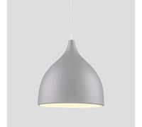 Mengjay E27 Colgando Candelabro Vintage Industrial Iluminación Colgante, 60W Edison Retro Lámpara de Techo Aluminio y Madera Pantallas de Iluminación para Loft Restaurante Coffee Bar (gris)