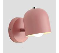 Mengjay E27 Luz de Pared de Montaje Interior - Lámpara de Cabecera y Lectura - Aplique de Metal Vintage Retro Industrial (Rosado)