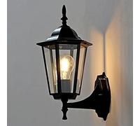 Mengjay Lámpara de Pared Exterior Farol Rústico Campestre, Luz Antigua Clásica para Terraza, Aplique E27 IP44