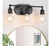 Mengjay Lámpara de Pared Vintage de Metal Industrial,E27 Aplique de Pared Interior,Luz de Metal Minimalista Iluminación para Dormitorio, Cocina, Restaurante, Bar, Sin Bombilla (Negro)