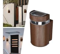 Mengjay Lámpara pared Exterior/Interior, IP54 Impermeable Aplique Pared Exterior, GU10 Luz Pared de Aluminio Moderno para Jardines Pasillo Terraza, Bombilla no Incluida (Marrón)