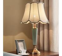 Mengjay Lámparas de mesa, E27 Vintage Lámpara de mesa de cerámica simple American Style Dormitorio Lámparas de noche Revestimiento Moderno Estudio Sala de estar Hotel Decorative Desk Lamp (B)