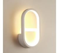 Mengjay Moderna Lámpara de Pared 3 Temperaturas de Color,Creativo Iluminación Luz,Aplique Pared Interior LED pared LED para Salón, Dormitorio, Comedor, Pasillo Escalera (Blanco)