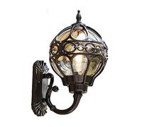 Mengjay Trade Aplique de pared Negro antiguo resistente a la intemperie E27 lámpara nostálgica de pared de exterior para patio y jardín Apliques de Pared Iluminación Aplique de exterior