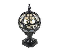 Mengjay Trade Exterior Aluminio Globo Paisaje Accesorio de iluminación Europeo Rústico País Pilar Lámpara de Poste E27 vidrio metal Impermeable Villa de Moda Jardín Patio Caminos Porche Entrada