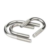 MengJiu 1-3 piezas de hebilla fijación con clip for correa M6 M8 M10 M12 304 A2-70 acero inoxidable forma U, cierre tubo, abrazadera, tornillo y perno(M8x22-2pcs)