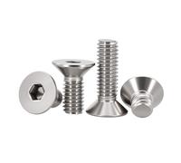 MengJiu Tornillos de cabeza plana avellanada hexagonal acero inoxidable 304, M1.6M2M2.5M3M4M5M6M8M10, rosca Allen, 5-50 unidades(35mm,M3 (30pcs))