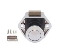 MENGKE 1 0pcs Diámetro 20mm Camper Coche Push Block Caravan Boat Drawer Play Button RV Cerraduras de gabinete Muebles de Cerradura de Puertas de Hardware(Chrome)