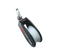 MENGKE 1 / 2pcs 1500 Lbs Cargar Polla Bloque Universal Cabeza Soltero polea Giratorio velero de Vela Liso rodamiento Bloqueo Cuerda Corredor Barco Accesorios(1Pcs White)