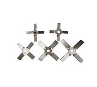 MENGKE 1 Uds Laboratorio De Acero Inoxidable DIA40mm A 100mm Hélice De Cuatro Palas, Paleta Cruzada For Agitador De Laboratorio Máquina Licuadora(4cm-6mm press down)