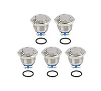 MENGKE 5pcs Metal Car Switch Button Button Momenty Latching 3A 250V 16mm Thread Dia
