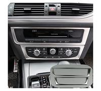 MENGKE Aire Acondicionado de la Consola de Coches CD Cubierta de decoración del Panel Trim 2PCS Ajuste para Audi A6 C7 A7 2012-2018 Accesorios de Acero Inoxidable Interior.