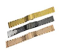 MENGKE Banda de reloj de acero inoxidable Mujeres Pulsera de los hombres 14mm 16mm 18 mm 20 mm 22 mm 24 mm 24 mm de plata Reloj de reloj de rallada de la correa de la correa de la correa del reloj(Sil