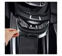 MENGKE Centro Console Botones Botones Botones Panel Decoración Cubierta Trim para Mercedes Benz W213 E Clase 2017-2021 Accesorios Interiores de automóviles(Carbon Fiber Color)