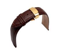 MENGKE Cierres Desplegables De Mariposa, Correa De Reloj De 18mm, 19mm, 20mm, 21mm, 22mm, Reloj De Cuero Genuino, Correas For Hombres, Pulseras, Correa De Reloj De Promoción(Light brown rosegold,21mm)