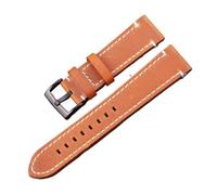 MENGKE Cintas de reloj de cuero genuino de la vendimia 7 colores cinturón 18 mm 20 mm 22 mm 24 mm mujeres hombres hombres vaquero reloj de la correa de la banda Accesorios(Yellow Brown Black,22mm)