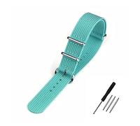 MENGKE Correa De Nailon For Reloj, Correa Acanalada De 18mm, 20mm Y 22mm For Repuesto, Accesorios De Correa De Reloj De(Teal blue,18mm)