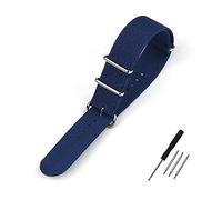 MENGKE Correa De Nailon For Reloj, Correa Acanalada De 18mm, 20mm Y 22mm For Repuesto, Accesorios De Correa De Reloj De(Blue,22mm)
