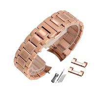 MENGKE Correa De Reloj De Acero Inoxidable, Correa De Reloj De Pulsera De Metal Con Extremo Curvo, 14mm, 15mm, 16mm, 17mm, 18mm, 19mm, 20mm, 21mm, 22mm, 23mm Y 24mm(Rose gold,24mm)