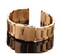 MENGKE Correa de reloj de acero inoxidable for hombre y mujer, pulsera de eslabones de correa de reloj de Metal de 18mm, 20mm, 22mm, 24mm, accesorios, plata, oro rosa, negro(Gold,24mm)