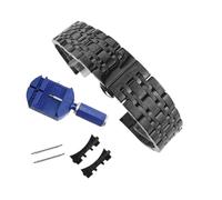 MENGKE Correa De Reloj De Acero Inoxidable Recta Curvada 2 En 1 12 14 15 16 17 18 19 20 21 22 23 26 24mm Pulsera De Reloj De Repuesto Negra(Black,14mm)