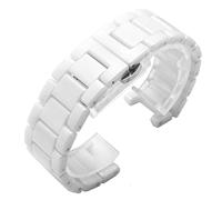 MENGKE Correa De Reloj De Cerámica Compatible Con Pulsera De Cerámica Con Muescas GC(White,18X10mm)