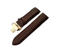 MENGKE Correa de reloj de cuero de vaca Compatible con Tissot T035 correa de reloj pulseras hebilla de mariposa reemplazo 22mm 23mm 24mm(Brown rose gold,23mm)