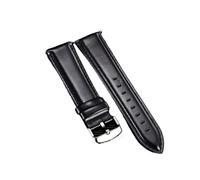 MENGKE Correa De Reloj De Cuero Genuino De Alta Calidad 18mm 20mm 22mm Correa De Reloj De Liberación Rápida For Hombres Y Mujeres Correas De Reloj Pulseras(Black (Silver),20mm)