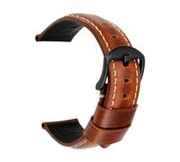 MENGKE Correa De Reloj De Cuero Genuino Retro Correa De Reloj De Cuero De Vaca De Cera De Aceite Correa De Reloj 18 20 22 24mm Mujeres Hombres Marrón Correa De Reloj Inteligente(Light Brown B_20mm)