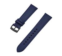 MENGKE Correa De Reloj De Liberación Rápida De Cuero Y Nailon De Lona, correas De Repuesto De 18mm, 20mm Y 22mm(Blue Black,18mm)