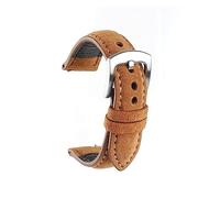 MENGKE - Correa de reloj de piel de ante de 18 mm, 19 mm, 20 mm, 22 mm, correa de reloj vintage hecha a mano, color gris y marrón, correas de repuesto para accesorios de reloj, 19mm, Ágata