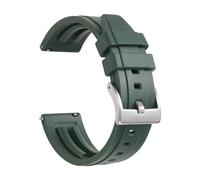 MENGKE Correa de silicona for reloj, correas de goma de liberación rápida for reloj de 18mm, 19mm, 20mm, 21mm, 22mm y 24mm, accesorios for relojes de buceo impermeables for hombre(Green 1,24mm)