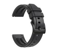 MENGKE Correa de silicona for reloj, correas de goma de liberación rápida for reloj de 18mm, 19mm, 20mm, 21mm, 22mm y 24mm, accesorios for relojes de buceo impermeables for hombre(Black 2,20mm)