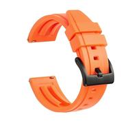 MENGKE Correa de silicona for reloj, correas de goma de liberación rápida for reloj de 18mm, 19mm, 20mm, 21mm, 22mm y 24mm, accesorios for relojes de buceo impermeables for hombre(Orange 2,20mm)