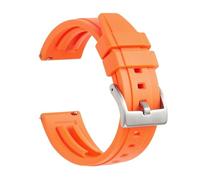 MENGKE Correa de silicona for reloj, correas de goma de liberación rápida for reloj de 18mm, 19mm, 20mm, 21mm, 22mm y 24mm, accesorios for relojes de buceo impermeables for hombre(Orange 1,18mm)