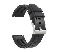 MENGKE Correa de silicona for reloj, correas de goma de liberación rápida for reloj de 18mm, 19mm, 20mm, 21mm, 22mm y 24mm, accesorios for relojes de buceo impermeables for hombre(Black 1,20mm)